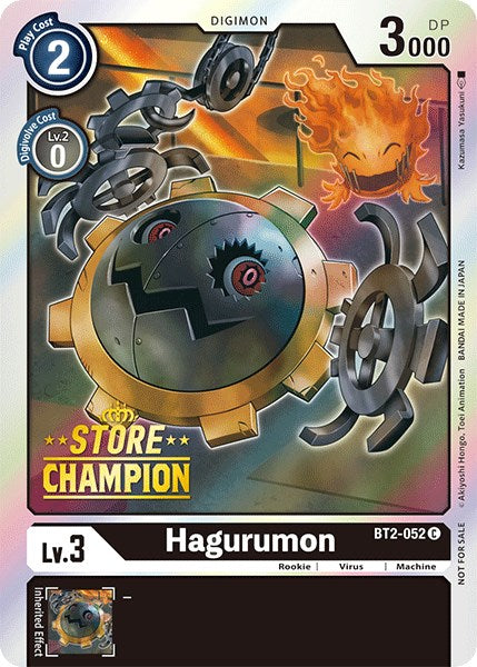 Hagurumon [BT2-052] (Store Champion) [Release Special Booster Promos] | Mindsight Gaming