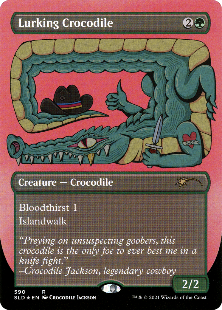 Lurking Crocodile (Foil Etched) [Secret Lair Drop Promos] | Mindsight Gaming