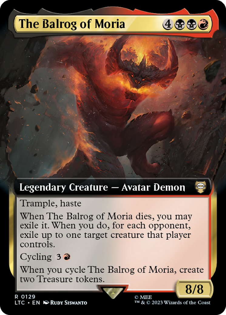 The Balrog of Moria (Extended Art) [The Lord of the Rings: Tales of Middle-Earth Commander] | Mindsight Gaming