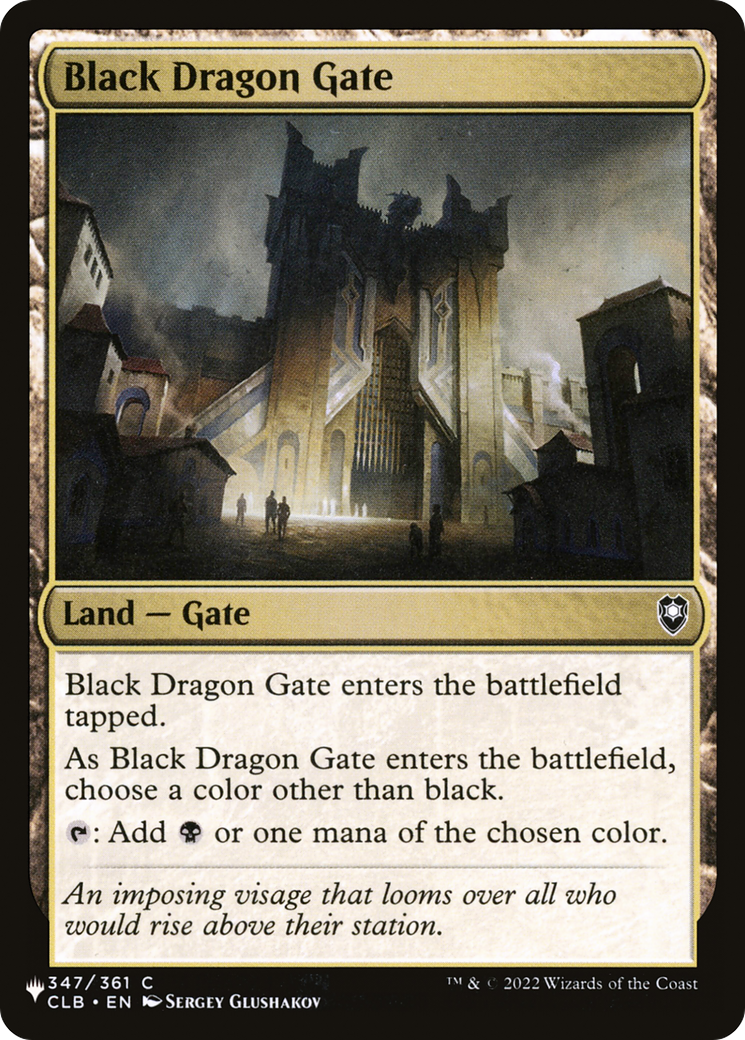 Black Dragon Gate [The List] | Mindsight Gaming