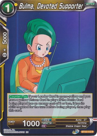 Bulma, Devoted Supporter (BT10-113) [Rise of the Unison Warrior 2nd Edition] | Mindsight Gaming