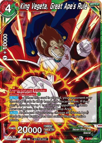 King Vegeta, Great Ape's Rule (P-352) [Tournament Promotion Cards] | Mindsight Gaming