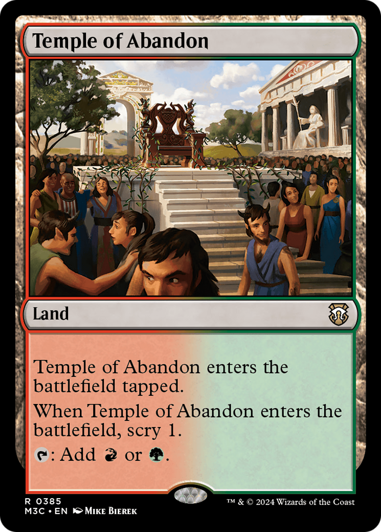 Temple of Abandon (Ripple Foil) [Modern Horizons 3 Commander] | Mindsight Gaming