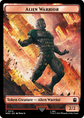 Alien Angel // Alien Warrior Double-Sided Token [Doctor Who Tokens] | Mindsight Gaming