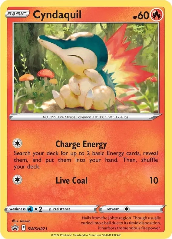 Cyndaquil (SWSH221) (Cosmos Holo) [Sword & Shield: Black Star Promos] | Mindsight Gaming