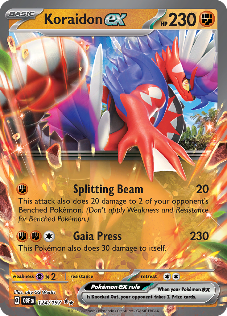 Koraidon ex (124/197) [Scarlet & Violet: Obsidian Flames] | Mindsight Gaming