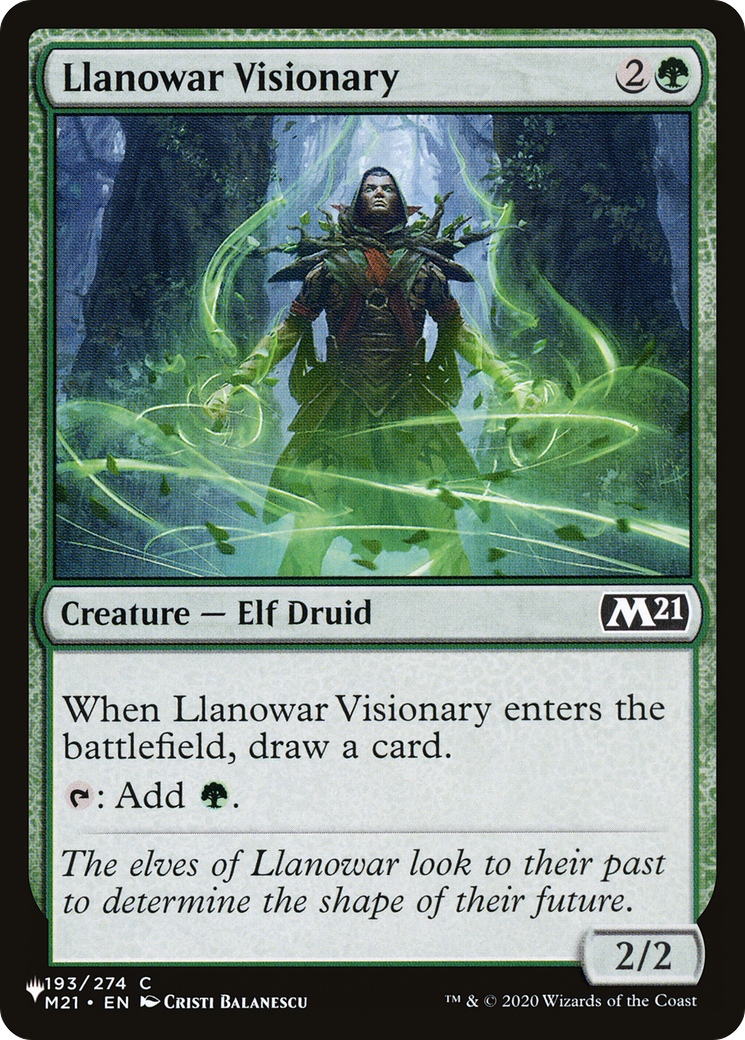 Llanowar Visionary [The List Reprints] | Mindsight Gaming