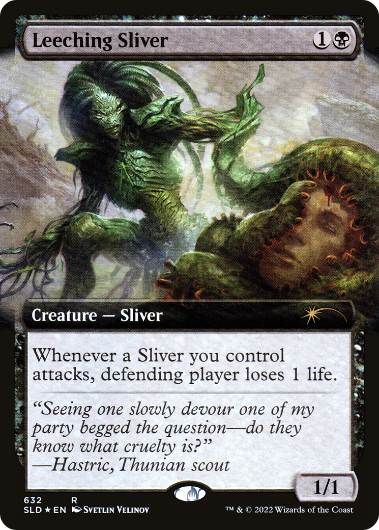 Leeching Sliver (Extended Art) [Secret Lair Drop Promos] | Mindsight Gaming