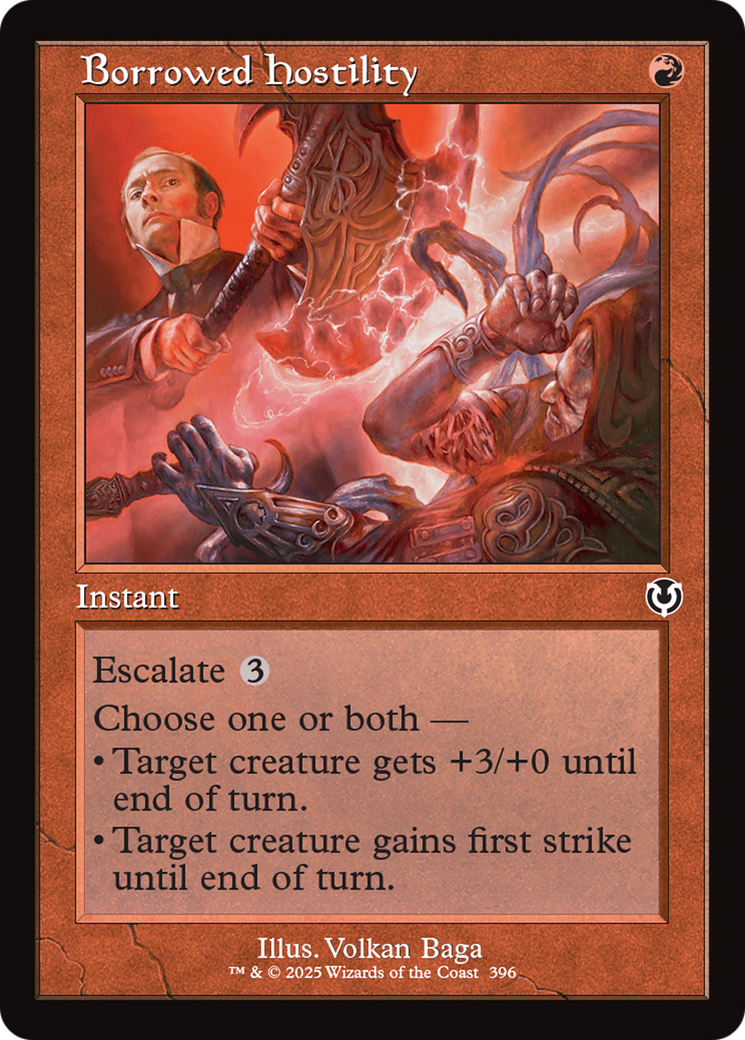 Borrowed Hostility (Retro Frame) [Innistrad Remastered] | Mindsight Gaming