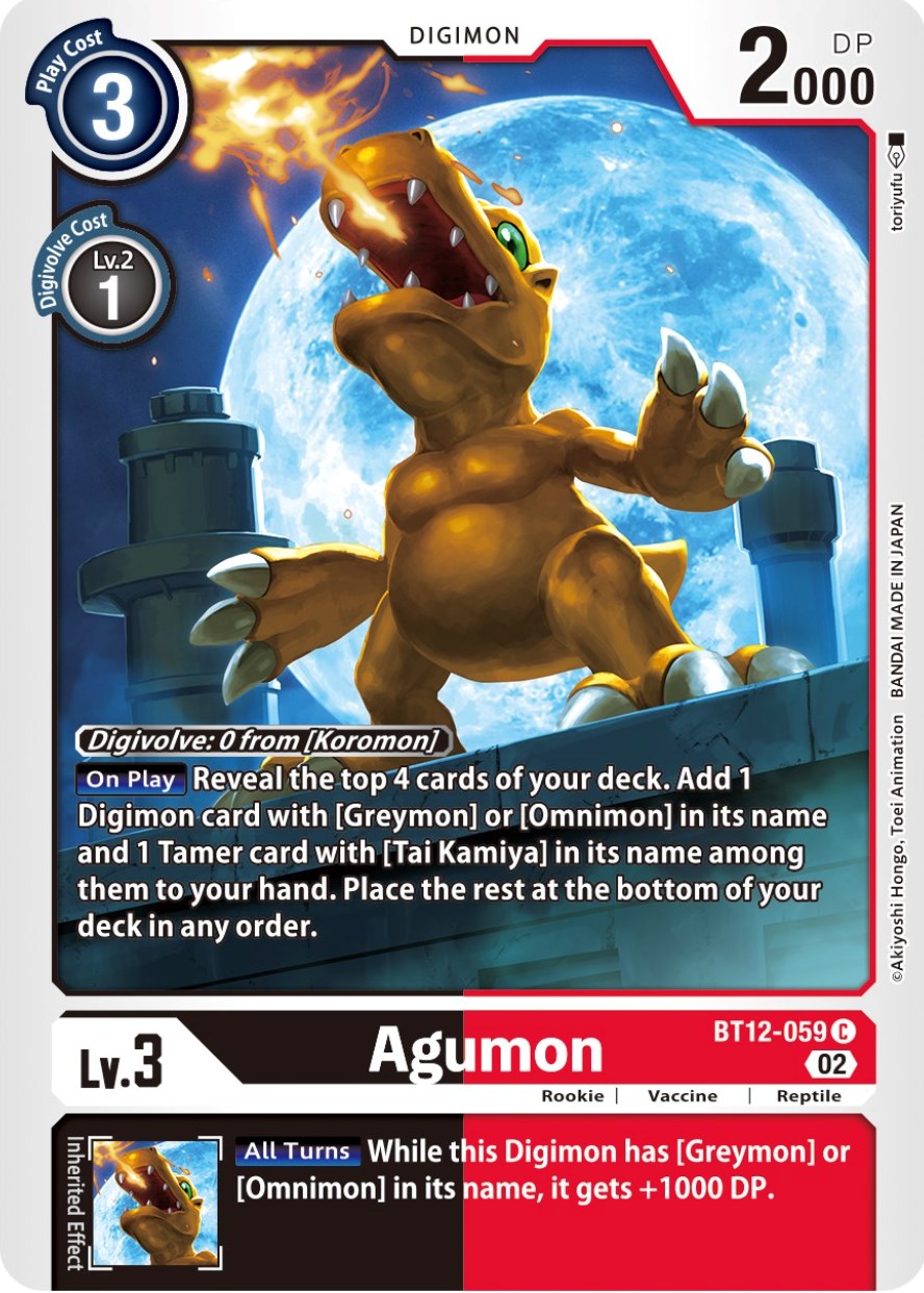 Agumon [BT12-059] [Across Time] | Mindsight Gaming