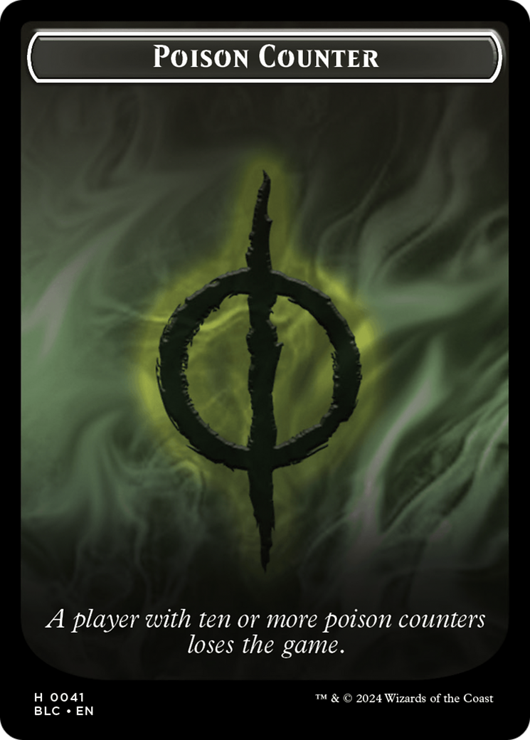 Rabbit // Poison Counter Double-Sided Token [Bloomburrow Commander Tokens] | Mindsight Gaming