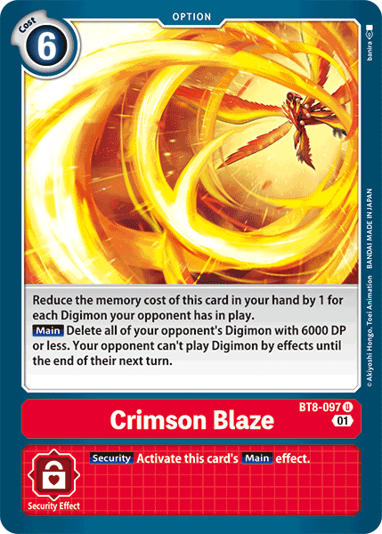 Crimson Blaze [BT8-097] [New Awakening] | Mindsight Gaming