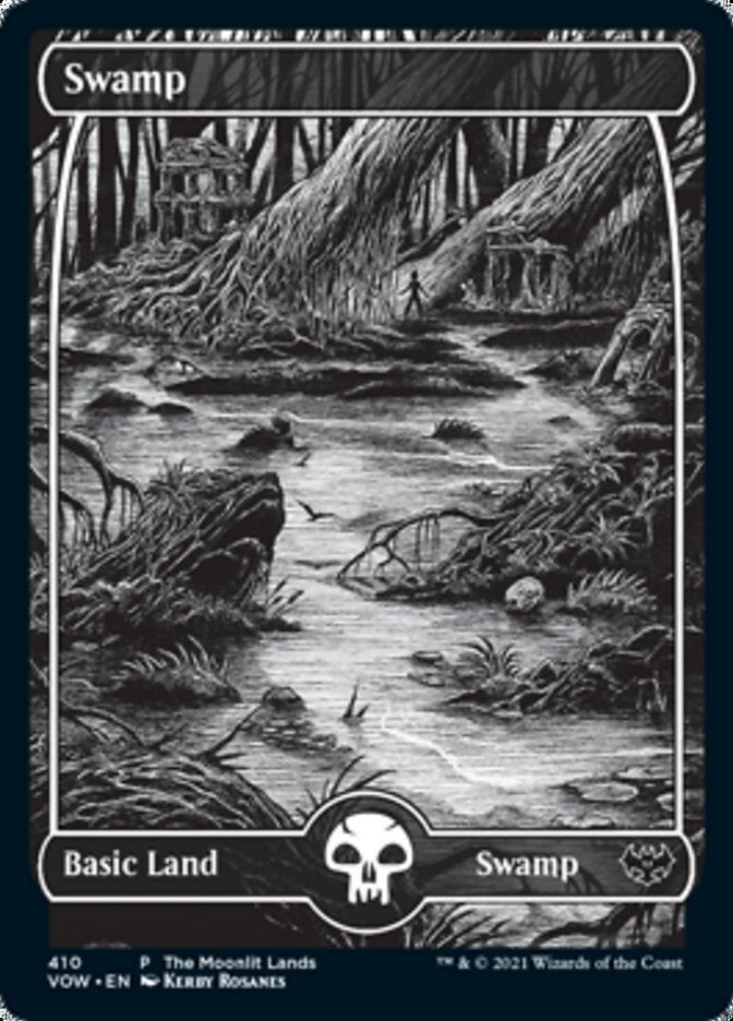 Swamp (The Moonlit Lands) (Foil Etched) [Innistrad: Crimson Vow Promos] | Mindsight Gaming