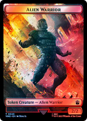 Alien // Alien Warrior Double-Sided Token (Surge Foil) [Doctor Who Tokens] | Mindsight Gaming