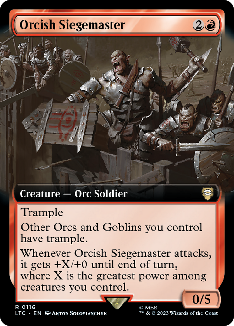 Orcish Siegemaster (Extended Art) [The Lord of the Rings: Tales of Middle-Earth Commander] | Mindsight Gaming