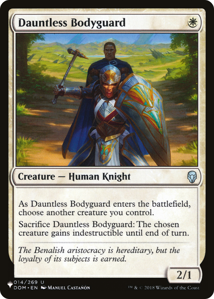 Dauntless Bodyguard [The List Reprints] | Mindsight Gaming