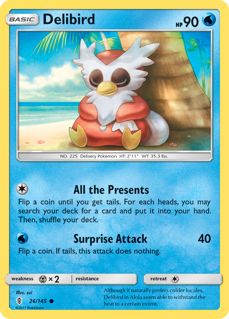 Delibird (26/145) [Sun & Moon: Guardians Rising] | Mindsight Gaming