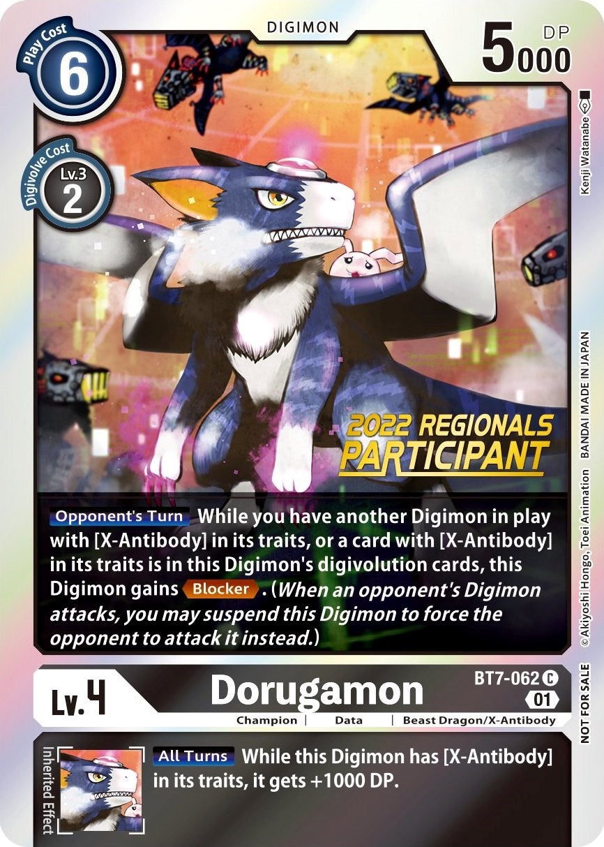 Dorugamon [BT7-062] (2022 Championship Offline Regional) (Online Participant) [Next Adventure Promos] | Mindsight Gaming