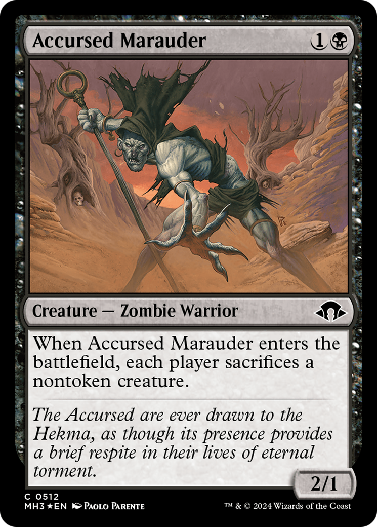 Accursed Marauder (Ripple Foil) [Modern Horizons 3] | Mindsight Gaming