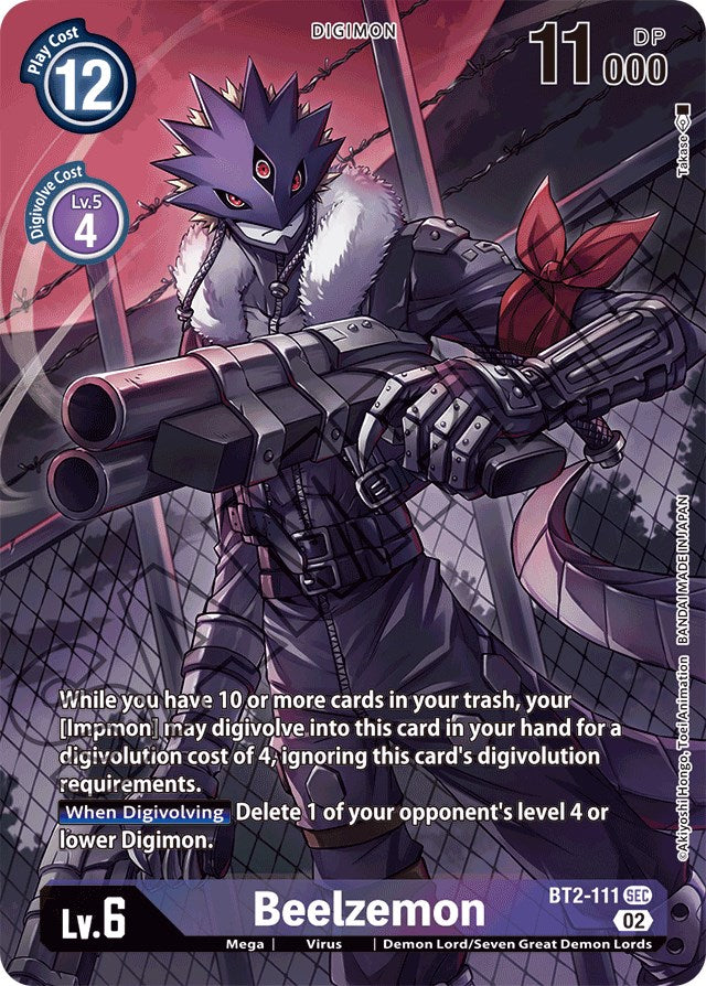 Beelzemon [BT2-111] (Alternate Art) [Starter Deck: Beelzemon Advanced Deck Set] | Mindsight Gaming