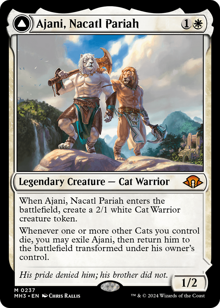 Ajani, Nacatl Pariah // Ajani, Nacatl Avenger [Modern Horizons 3] | Mindsight Gaming