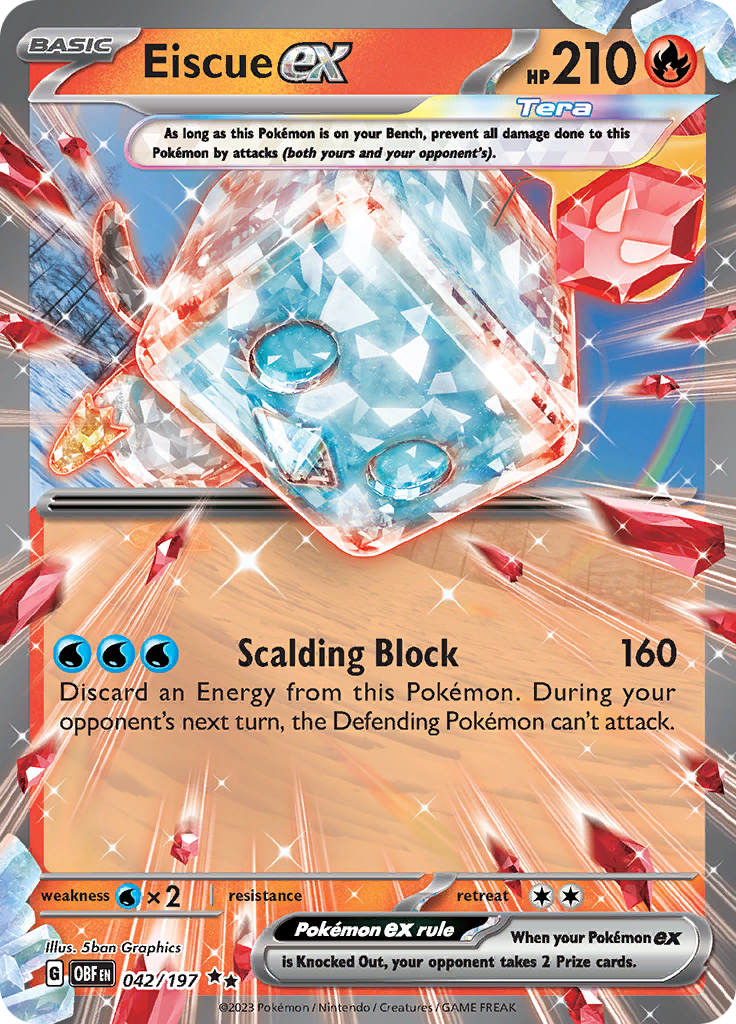 Eiscue ex (042/197) [Scarlet & Violet: Obsidian Flames] | Mindsight Gaming