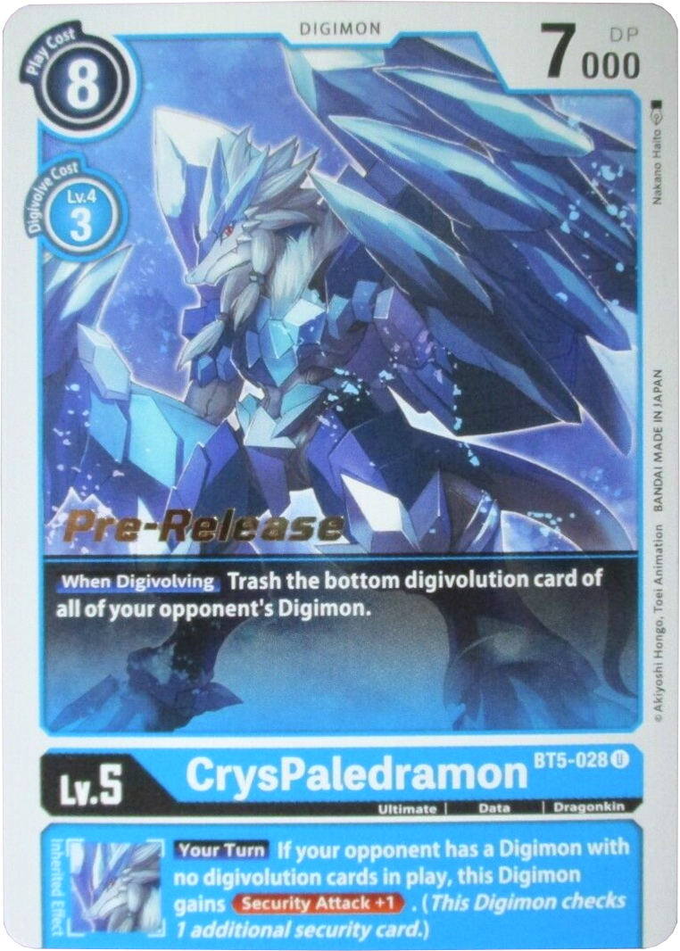 CrysPaledramon [BT5-028] [Battle of Omni Pre-Release Promos] | Mindsight Gaming