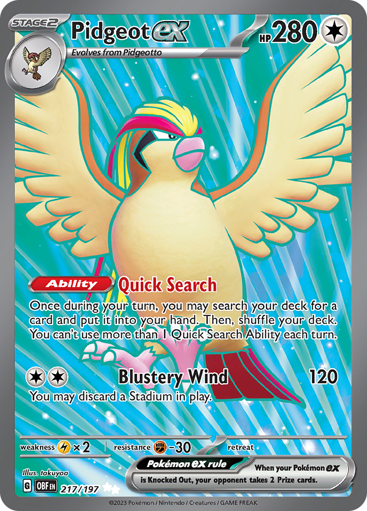 Pidgeot ex (217/197) [Scarlet & Violet: Obsidian Flames] | Mindsight Gaming