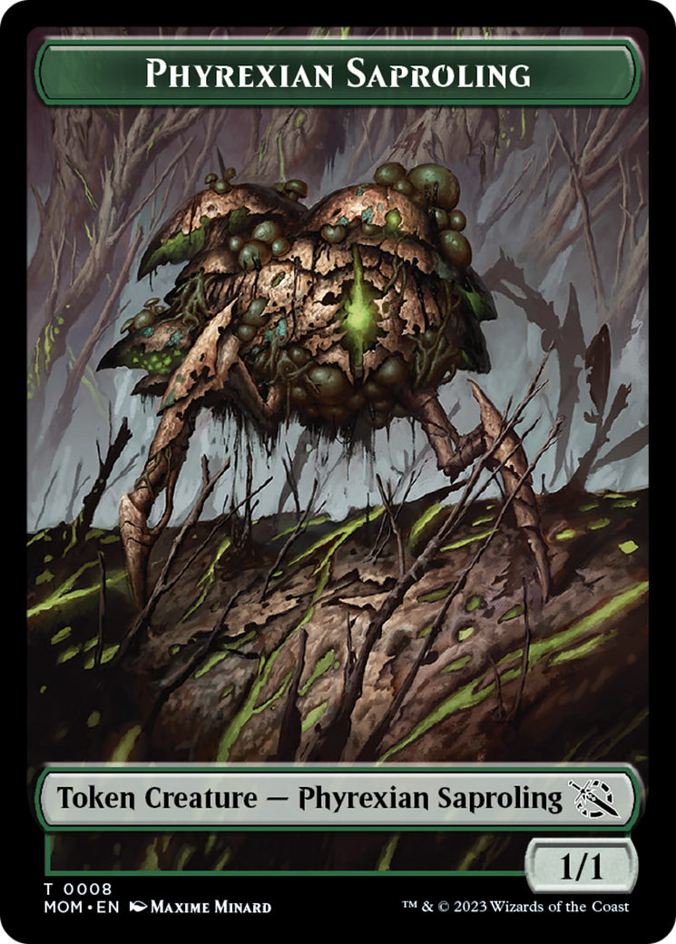 Treasure (21) // Phyrexian Saproling Double-Sided Token [March of the Machine Tokens] | Mindsight Gaming