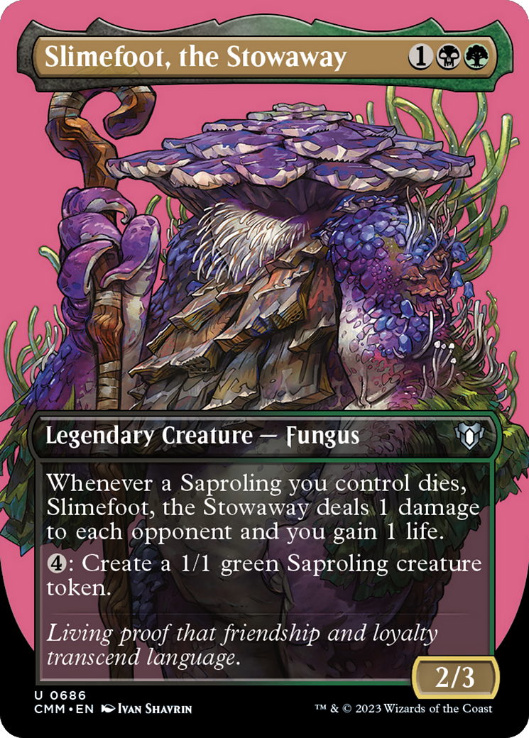 Slimefoot, the Stowaway (Borderless Profile) [Commander Masters] | Mindsight Gaming