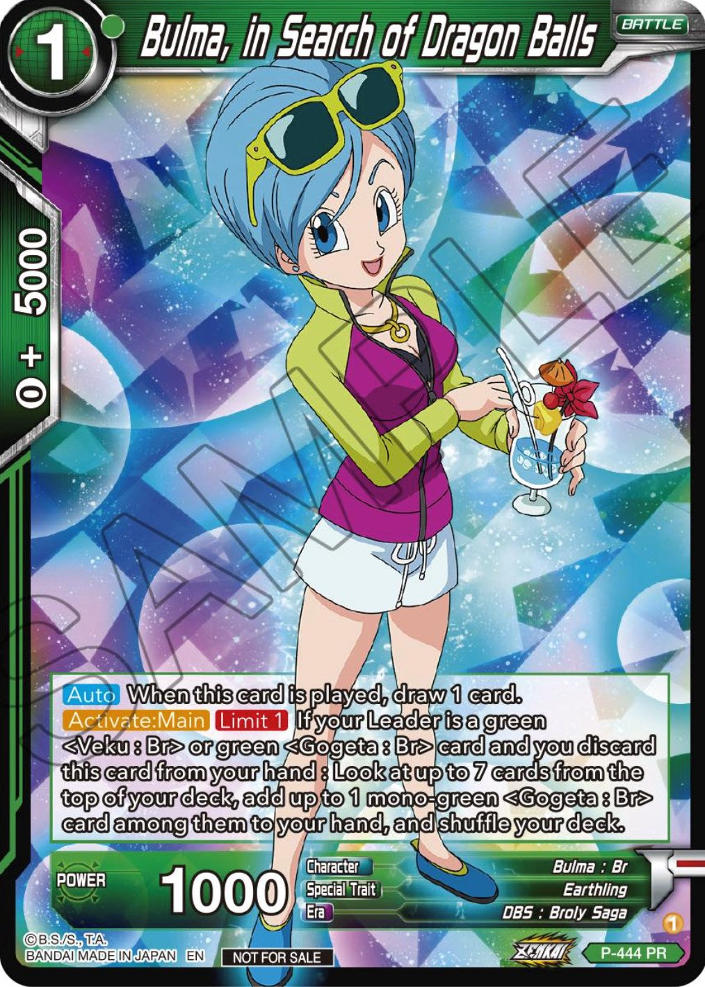 Bulma, In Search of Dragon Balls (Zenkai Series Tournament Pack Vol.2) (P-444) [Tournament Promotion Cards] | Mindsight Gaming