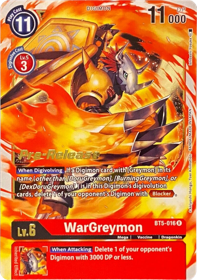 WarGreymon [BT5-016] [Battle of Omni Pre-Release Promos] | Mindsight Gaming