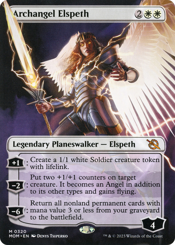 Archangel Elspeth (Borderless Alternate Art) [March of the Machine] | Mindsight Gaming