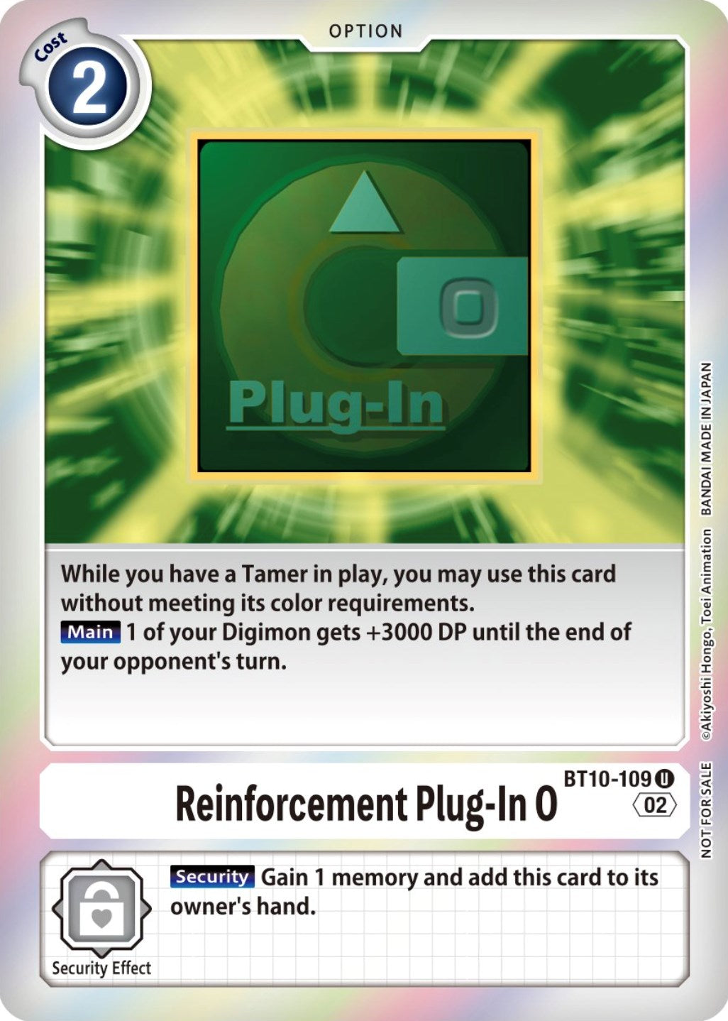 Reinforcement Plug-In 0 [BT10-109] (Event Pack 4) [Xros Encounter Promos] | Mindsight Gaming