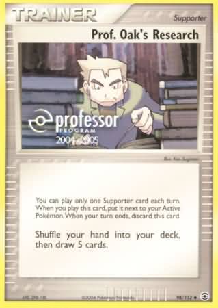 Prof Oaks Research (98/112) (2004 2005) [Professor Program Promos] | Mindsight Gaming