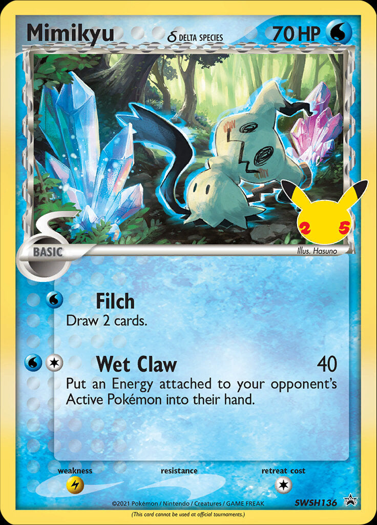 Mimikyu (SWSH136) (Delta Species) (Celebrations) [Sword & Shield: Black Star Promos] | Mindsight Gaming