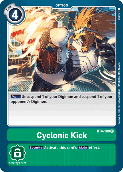 Cyclonic Kick [BT4-108] [Great Legend] | Mindsight Gaming