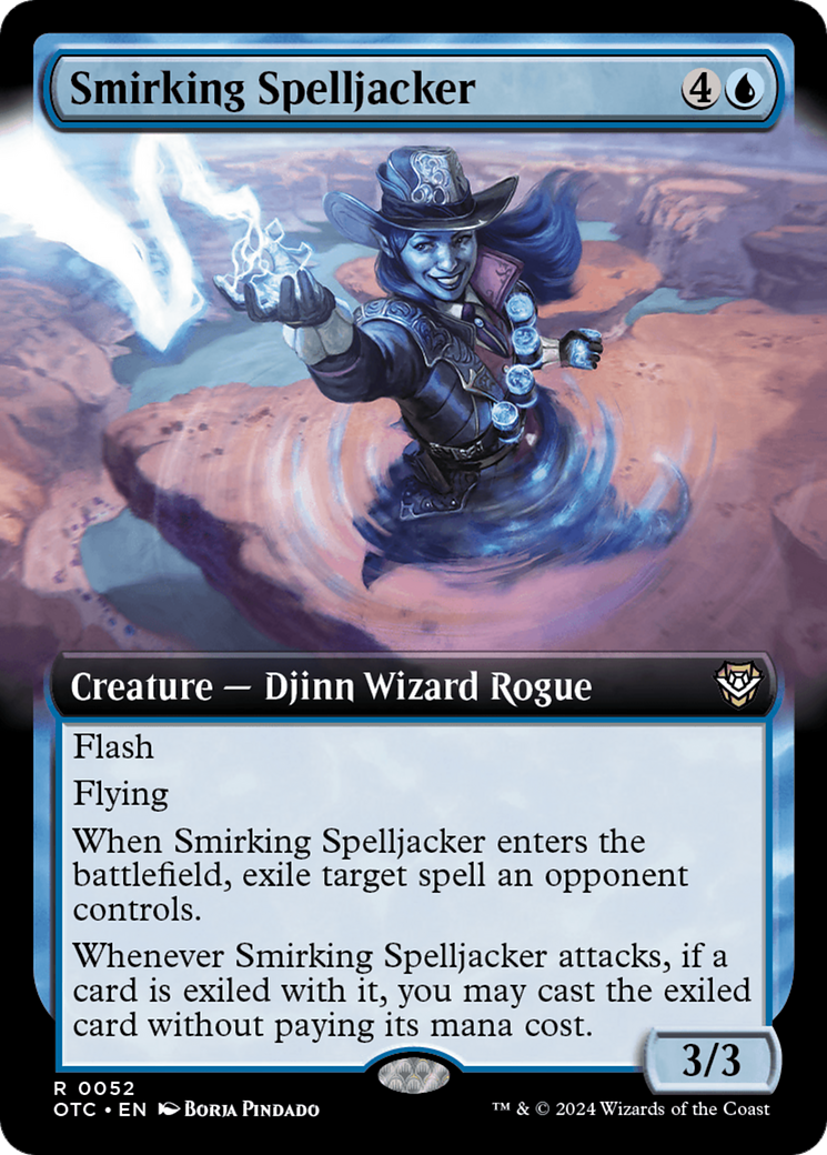 Smirking Spelljacker (Extended Art) [Outlaws of Thunder Junction Commander] | Mindsight Gaming