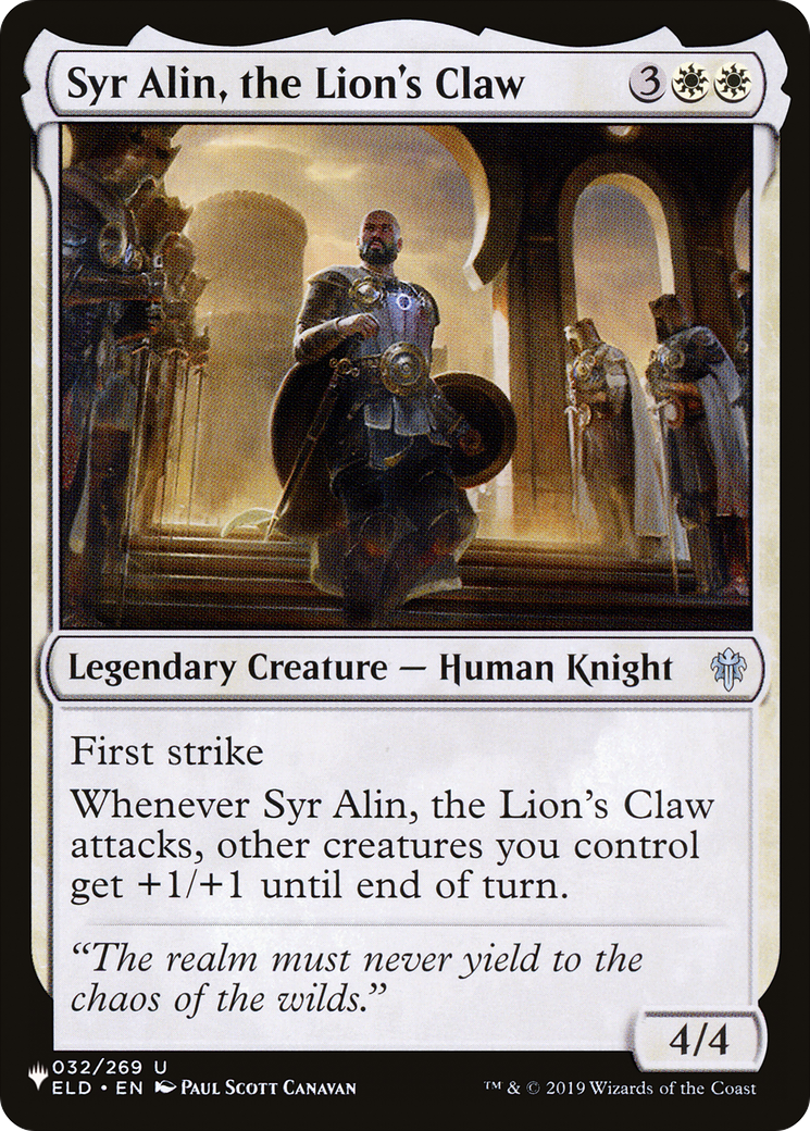 Syr Alin, the Lion's Claw [The List] | Mindsight Gaming