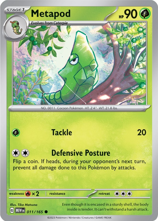 Metapod (011/165) [Scarlet & Violet: 151] | Mindsight Gaming