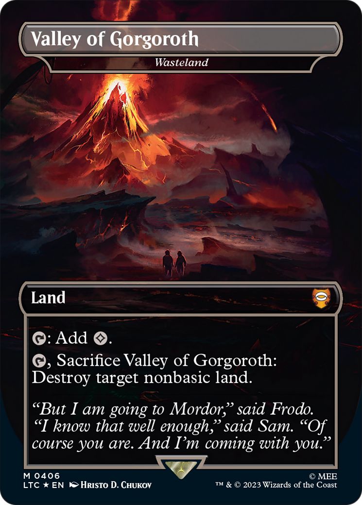 Valley of Gorgoroth - Wasteland (Surge Foil Realms and Relics) [The Lord of the Rings: Tales of Middle-Earth Commander] | Mindsight Gaming