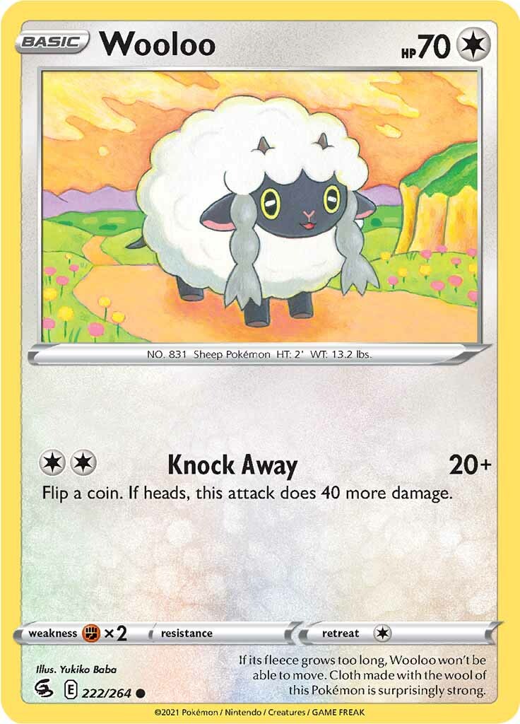 Wooloo (222/264) [Sword & Shield: Fusion Strike] | Mindsight Gaming