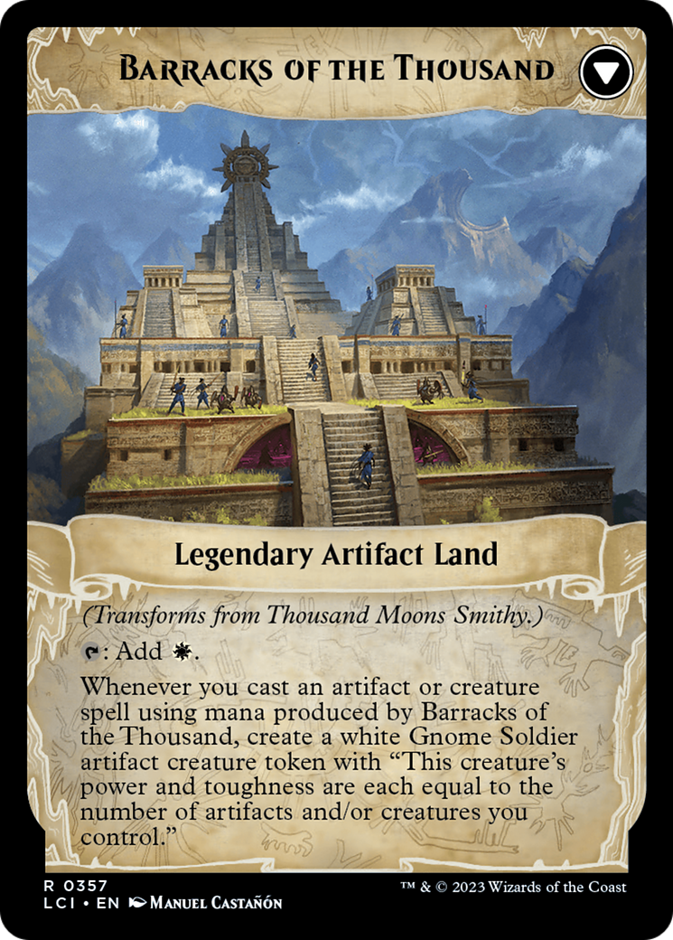 Thousand Moons Smithy // Barracks of the Thousand [The Lost Caverns of Ixalan Prerelease Cards] | Mindsight Gaming