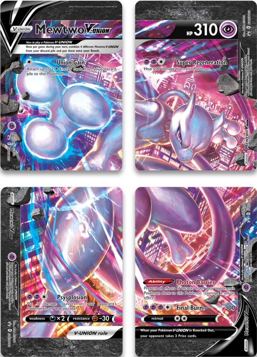 Mewtwo V-Union (Set of 4) [Sword & Shield: Black Star Promos] | Mindsight Gaming