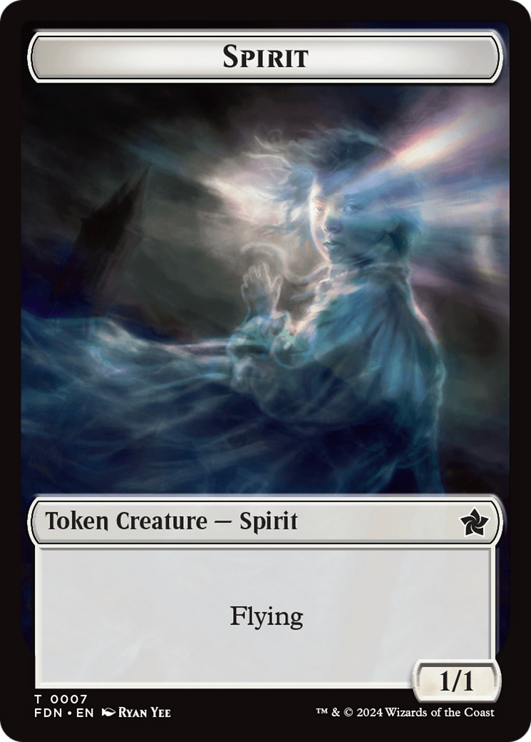 Spirit // Cat (0001) Doubled-Sided Token [Foundations Tokens] | Mindsight Gaming