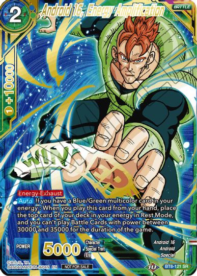 Android 16, Energy Amplification (Alternate Art Set 2021 Vol. 2) (BT8-121) [Tournament Promotion Cards] | Mindsight Gaming