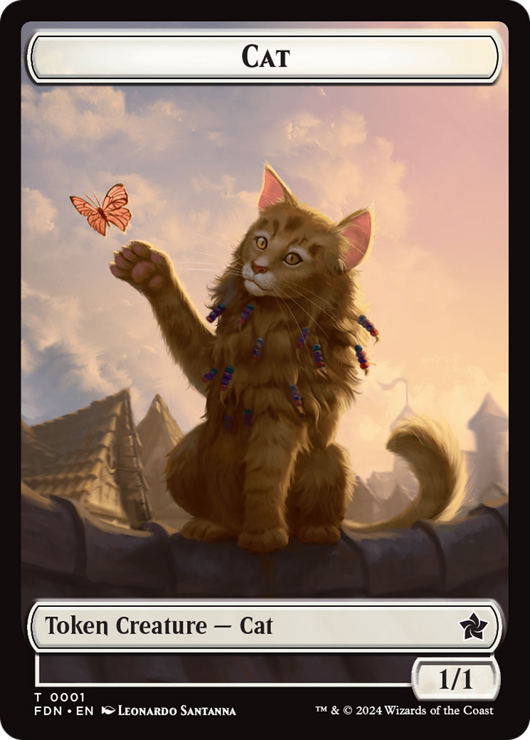 Cat (0001) // Cat (0002) Doubled-Sided Token [Foundations Tokens] | Mindsight Gaming