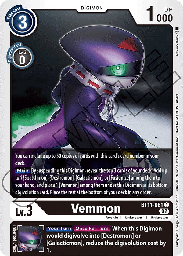 Vemmon [BT11-061] [Dimensional Phase] | Mindsight Gaming