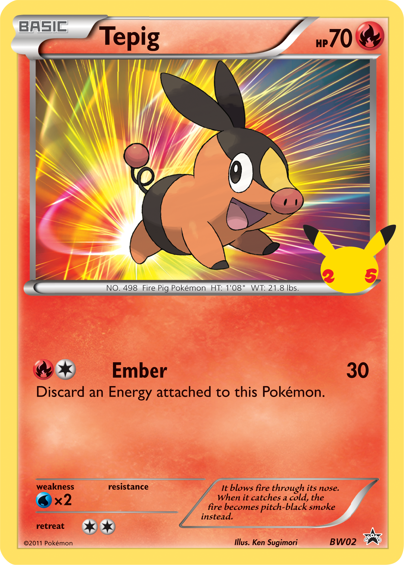 Tepig (BW02) (Jumbo Card) [First Partner Pack] | Mindsight Gaming