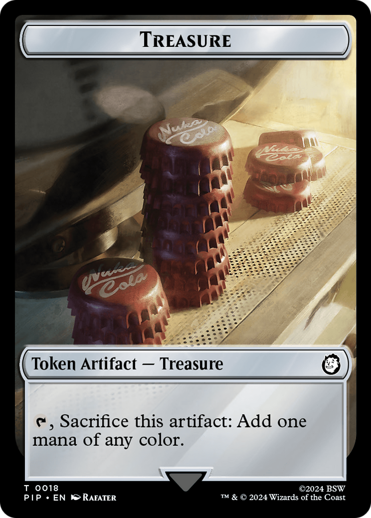 Radiation // Treasure (018) Double-Sided Token [Fallout Tokens] | Mindsight Gaming